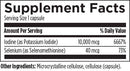 iodine synergy designs for health supplement facts