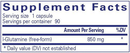 l-Glutamine 850 mg 90 Count