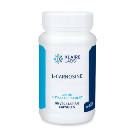 L-Carnosine 500 mg (Klaire Labs) Front