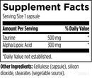 lipoic acid supreme designs for health supplement facts