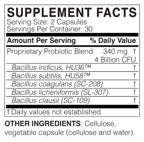 MegaSporeBiotic 3-Pack (Microbiome Labs) Supplement facts