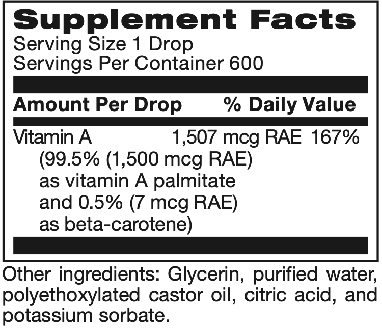 vitamin A liquid supplement