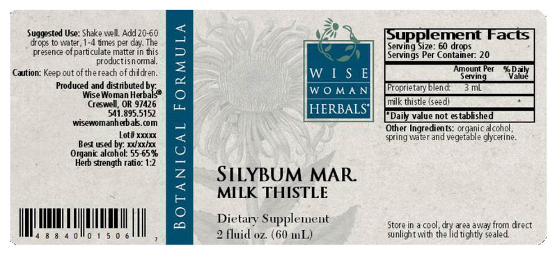 Silybum milk thistle Wise Woman Herbals products