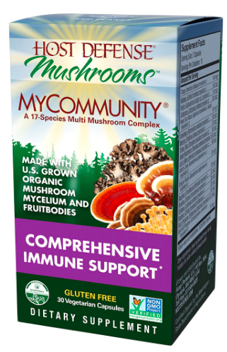 MyCommunity Mushrooms Capsules - Host Defense Mushrooms 30ct Front