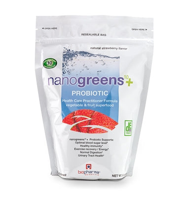 nanogreens10 Probiotic 10.6 oz (BioPharma Scientific) Front