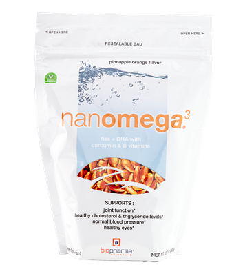 nanomega3 Pineapple Orange 12.7 oz (BioPharma Scientific) Front