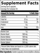 organ synergy designs for health supplement facts