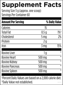 organ synergy powder designs for health supplement facts