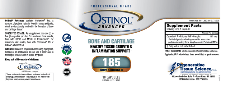 DISCONTINUED - [Click for Substitute Product] - Ostinol Advanced 185mg  (ZyCal Bioceuticals)