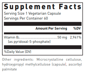 PYRIDOXAL-5-PHOSPHATE (50 MG. CAPSULES) (Douglas Labs) supplement facts