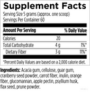 paleofiber unflavored designs for health supplement facts