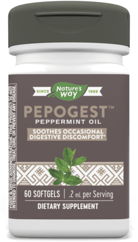 Pepogest (Peppermint Oil) 60 softgels (Nature's Way)