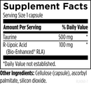 stabilized r-lipoic acid supreme designs for health supplement facts