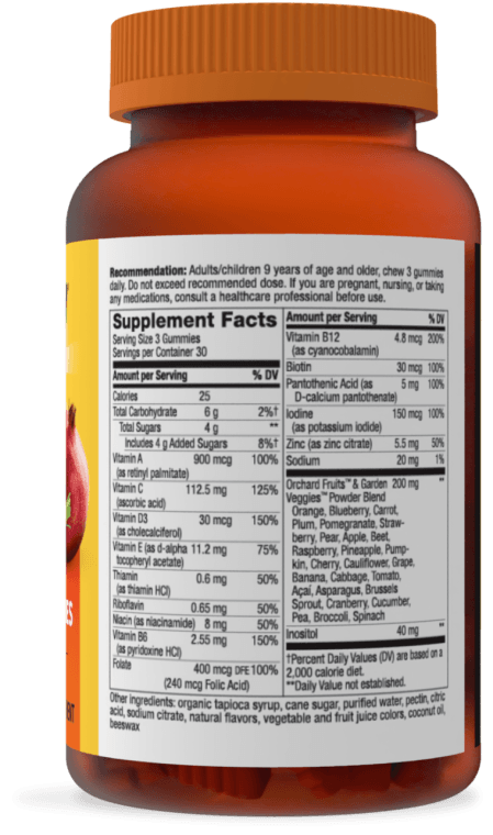 Alive! Premium Adult Multivitamin Gummies 90 Ct (Nature's Way) Supplement Facts