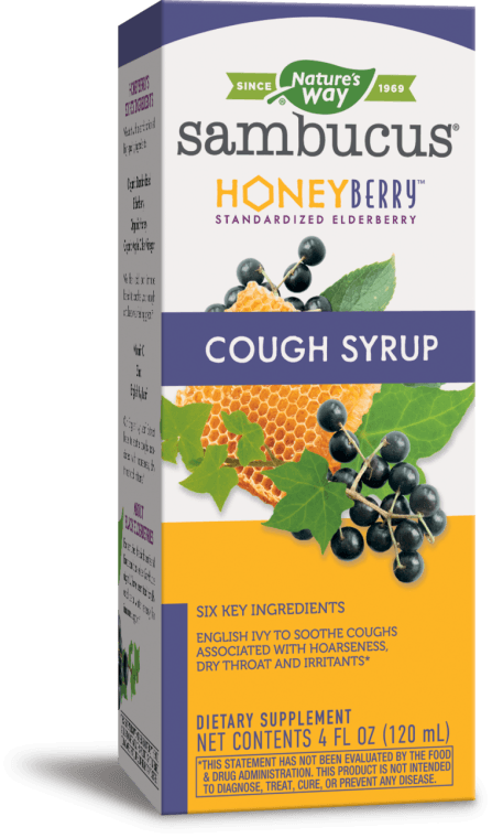 Sambucus HoneyBerry Cough Syrup 4 oz (Nature's Way)
