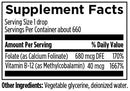 super liquid folate designs for health supplement facts