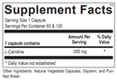 lcarnitine | l-carnitine ortho molecular supplement