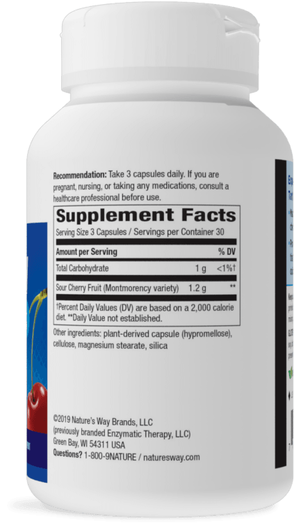 Tart Cherry Ultra 90 veg capsules (Nature's Way) supplement facts