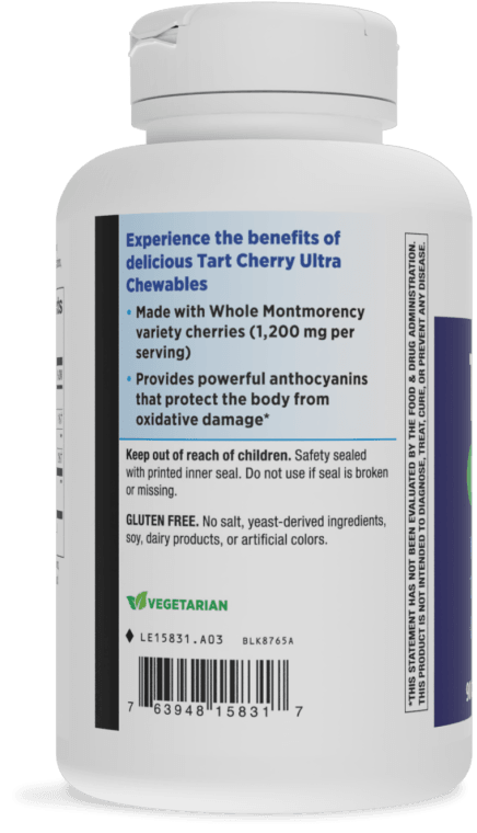 Tart Cherry Ultra Chewable 90 chew tabs (Nature's Way) side