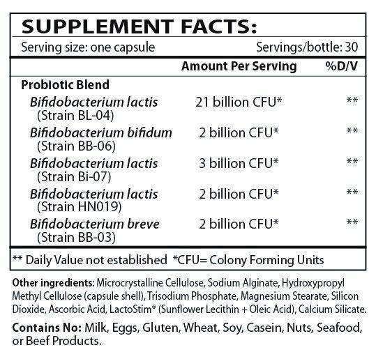TruBifido Probiotic Colon Formula - Master Supplements Supplement Facts