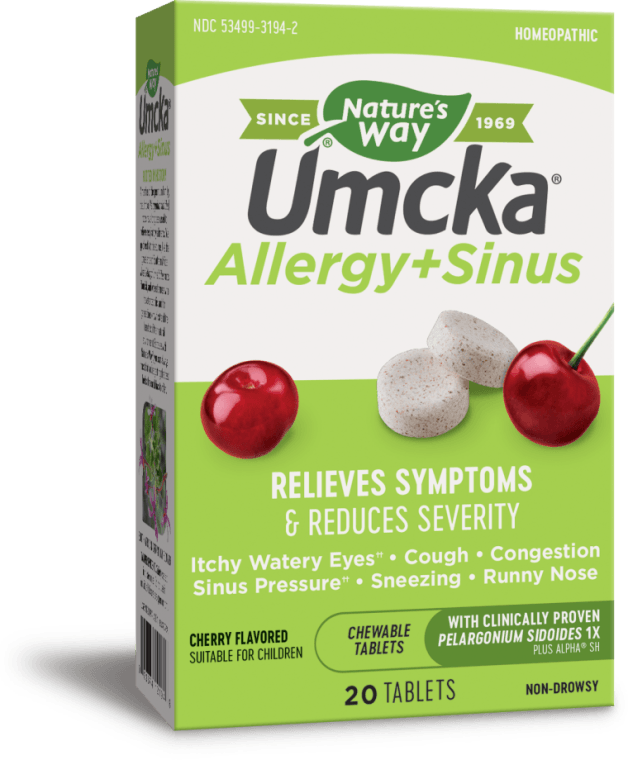Umcka Allergy & Sinus 20 chew tabs (Nature's Way)
