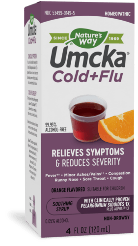 Umcka Cold & Flu Orange Syrup 4 oz (Nature's Way)