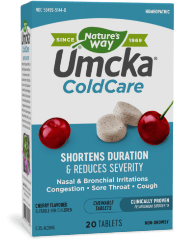 Umcka ColdCare Cherry Chewable 20 chew tabs (Nature's Way)