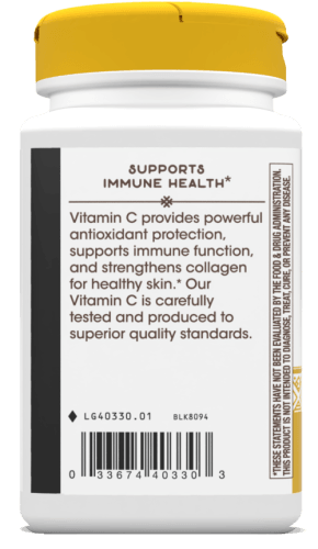 Vitamin C 500 with Bioflavonoids 100 capsules (Nature's Way) side 2
