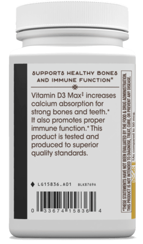 Vitamin D3 5,000 IU 240 softgels (Nature's Way) side